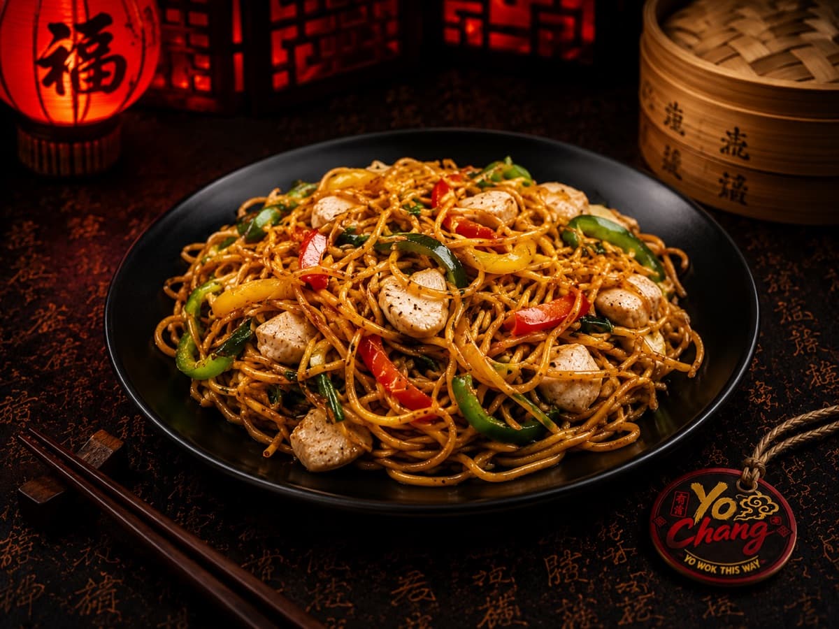 Chicken Garlic Hakka Noodles
